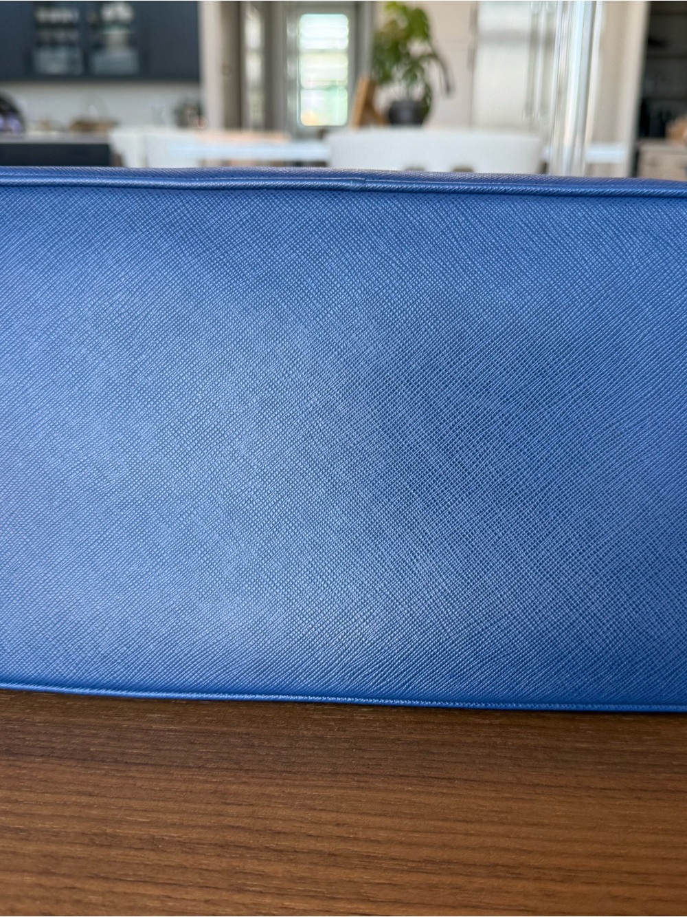 Prada Blue Saffiano Leather Satchel with Gold Hardware - Picture 8 of 14